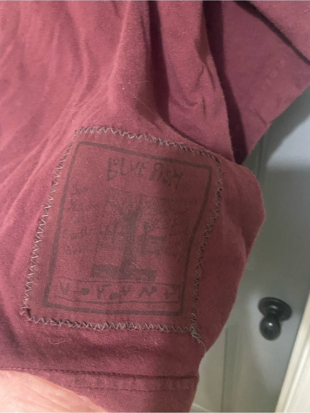 Blue Fish Maroon Long Sleeve Tee with Moon Graphic - Picture 3 of 5
